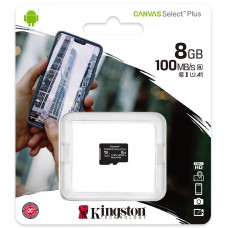 Карта памяти Kingston Canvas Select Plus MicroSDHC 8Gb (Class 10)
