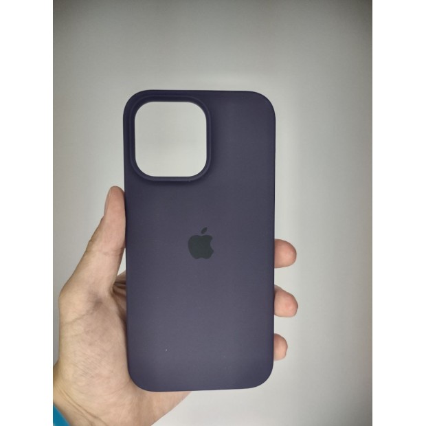 Силикон Original Round Case Apple iPhone 14 Pro Max (Eggplant)