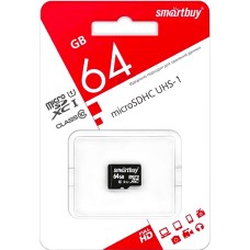 Карта памяти Smartbuy MicroSDHC UHS-1 64Gb (Class 10)