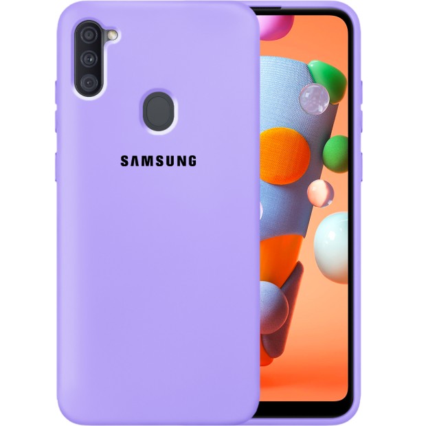 Силикон Original 360 Case Logo Samsung Galaxy M11 / A11 (2020) (Фиалковый)