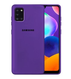 Силикон Original Round Case Logo Samsung Galaxy A31 (2020) (Фиолетовый)