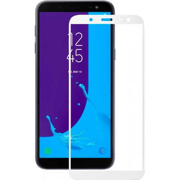 Защитное стекло 3D для Samsung Galaxy J6 (2018) J600 White