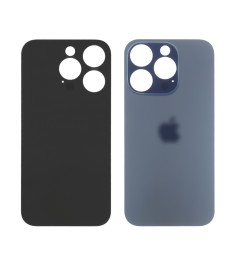 Заднее стекло корпуса для Apple iPhone 15 Pro Blue Titanium (синее)