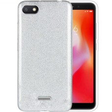Силиконовый чехол Glitter Xiaomi Redmi 6A (Серый)