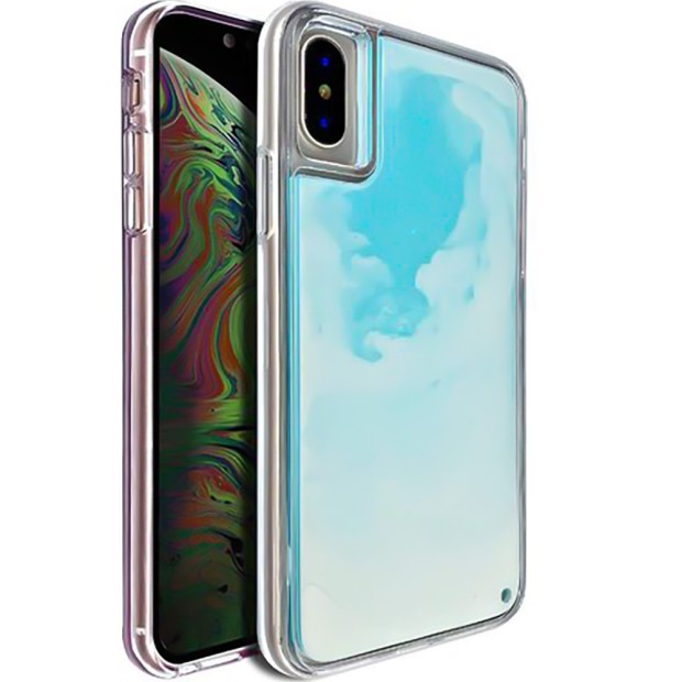 Чехол Aquarium Color Sand Apple iPhone XS Max (Синий)