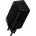 СЗУ-адаптер Baseus GaN3 Pro 65W (2Type-C / 1USB) + кабель Type-C to Type-C (Black)