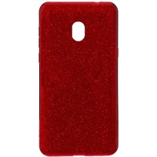 Силиконовый чехол Glitter Samsung Galaxy J7 (2017) J730 (красный)