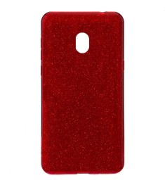 Силиконовый чехол Glitter Samsung Galaxy J7 (2017) J730 (красный)