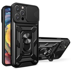 Бронь-чехол Ring Serge Armor ShutCam Case Apple iPhone 13 Pro Max (Чёрный)