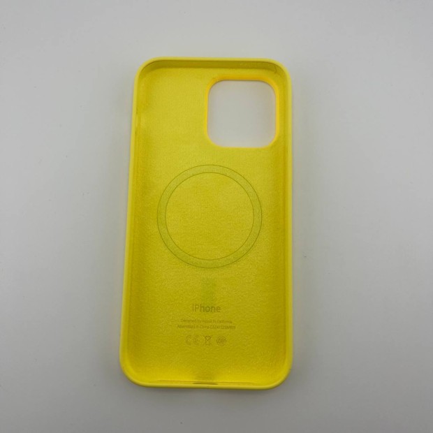 Чехол Silicone Case with MagSafe Apple iPhone 14 Pro Max (Canary Yellow)