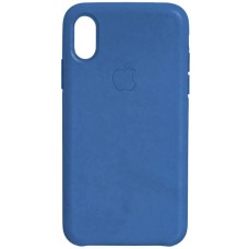 Чехол Leather Case for Apple iPhone X / XS (Electric Blue)
