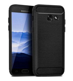 Силиконовый чехол Polished Carbon Samsung Galaxy A5 (2017) A520 (Чёрный)