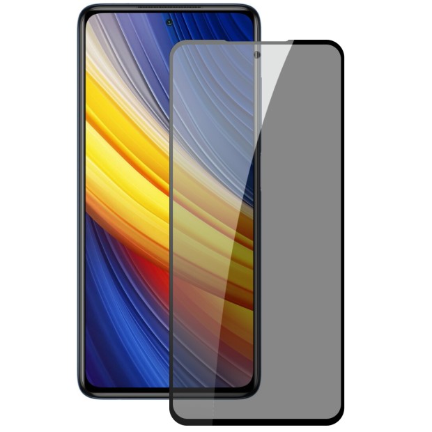 Защитное стекло антишпион для Xiaomi Poco X3 Black