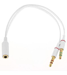 Сплиттер Audio 2x3.5mm - 3.5 (раздвоитель для наушников) для ПК