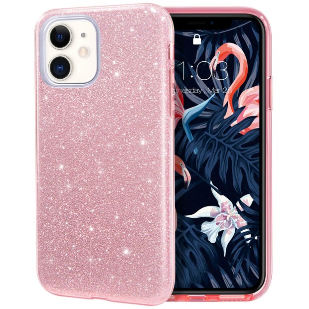 Силиконовый чехол Glitter Apple iPhone 11 (Розовый)