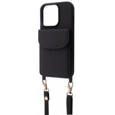 Чехол WAVE Leather Pocket Case iPhone 13 (Black)