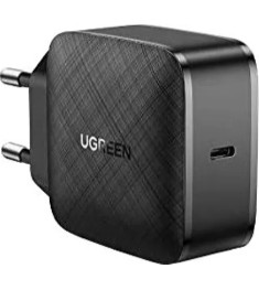 СЗУ-адаптер UGREEN CD217 GaN 65W QC4.0 (1Type-C) (Black)