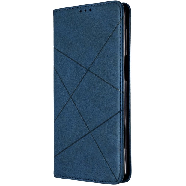 Чехол-книжка Leather Book Xiaomi Redmi Note 9 Pro / Note 9S (Синий)