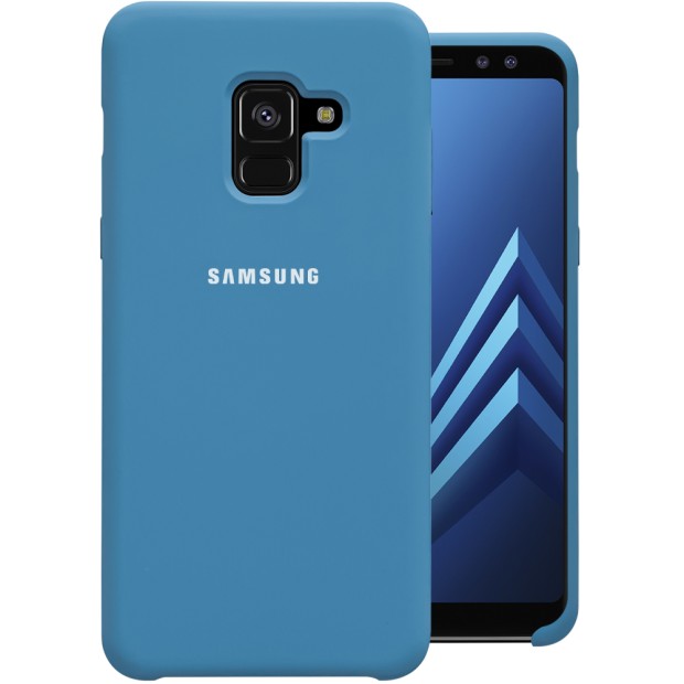 Силикон Original Case HQ Samsung Galaxy A8 (2018) A530 (Светло-синий)