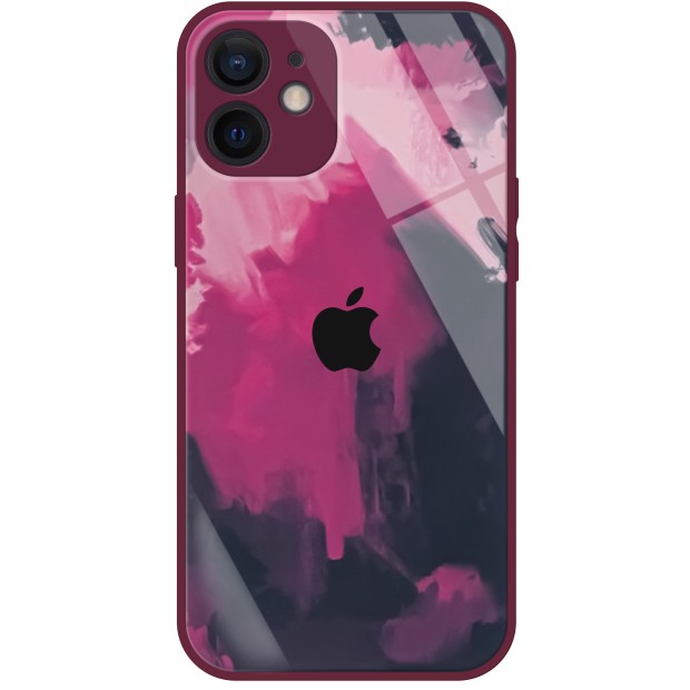 Силикон Bright Colors Case Apple iPhone 12 (Burgundy)