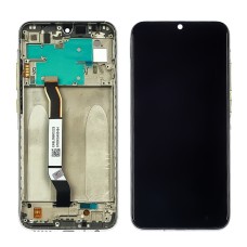 Дисплей для Xiaomi Redmi Note 8 с чёрным тачскрином и серебристой корпусной рамкой