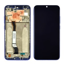 Дисплей для Xiaomi Redmi Note 8 с чёрным тачскрином и синей корпусной рамкой