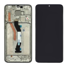 Дисплей для Xiaomi Redmi Note 8 Pro с чёрным тачскрином и серебристой корпусной рамкой