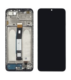 Дисплей для Xiaomi Redmi 10C с чёрным тачскрином и корпусной рамкой