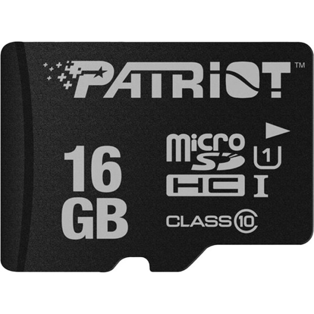 Карта памяти Patriot LX Series MicroSDHC 16Gb (UHS-1) (Class 10) + SD-адаптер