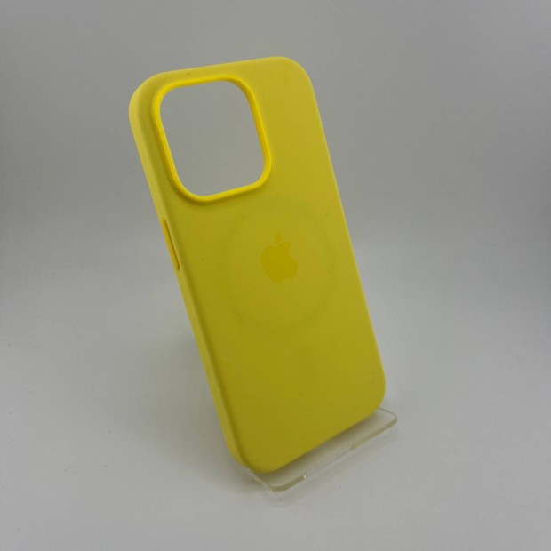 Чехол Silicone Case with MagSafe Apple iPhone 14 Pro (Canary Yellow)