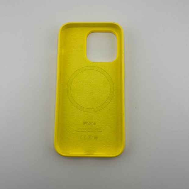 Чехол Silicone Case with MagSafe Apple iPhone 14 Pro (Canary Yellow)