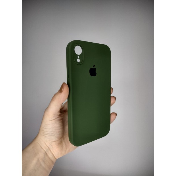 Силикон Original Square RoundCam Case Apple iPhone XR (Forest Green)