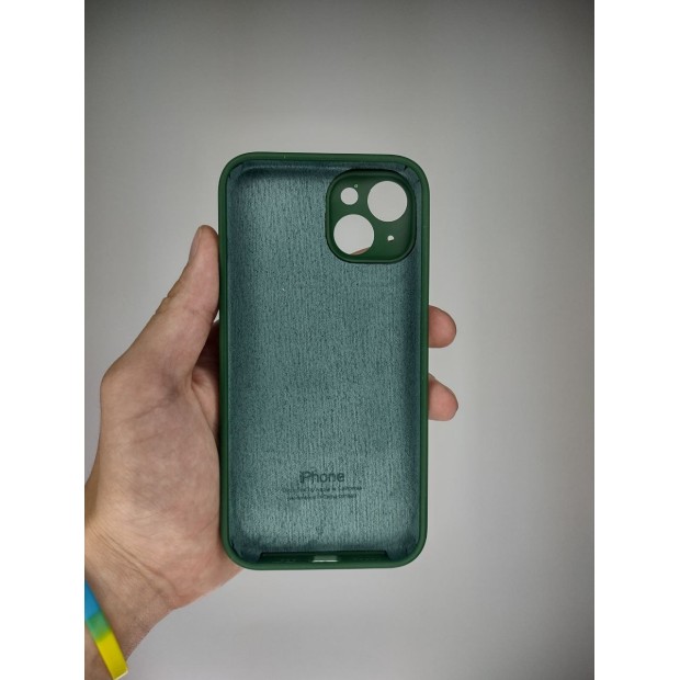 Силикон Original RoundCam Case Apple iPhone 14 (Forest Green)