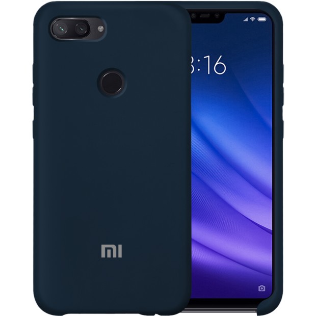 Силикон Original Case Xiaomi Mi8 Lite (Тёмно-синий)