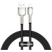 USB-кабель Baseus Cafule Metal Data 2.4A (0.25m) (Lightning) (Чёрный) CALJK-01