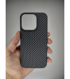 Чехол-накладка Carbon MagSafe для Apple iPhone 15 Pro (Чёрный)