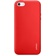 Силиконовый чехол iNavi Color Apple iPhone 5 / 5s / SE (красный)