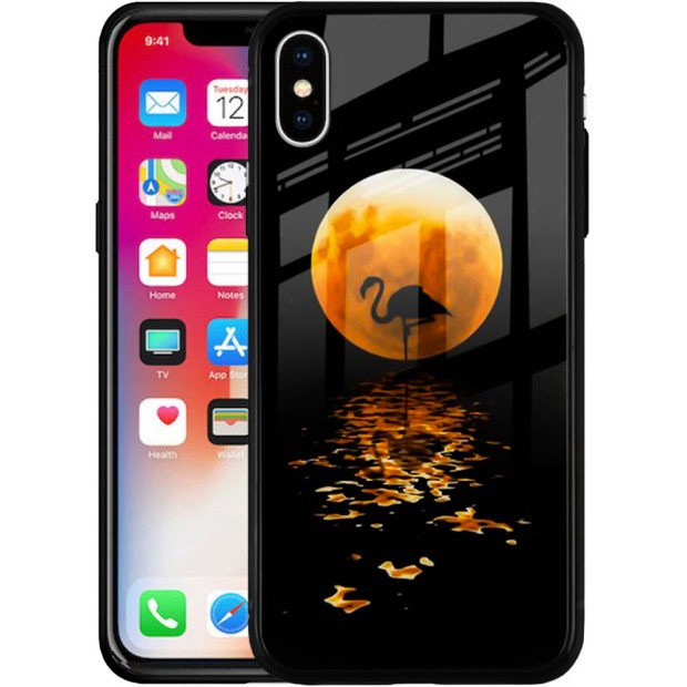 Накладка Luminous Glass Case Apple iPhone X / XS (Moon)