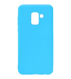 Силиконовый чехол iNavi Color Samsung Galaxy A8 Plus (2018) A730 (голубой)