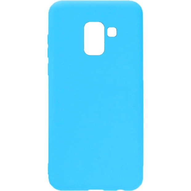 Силиконовый чехол iNavi Color Samsung Galaxy A8 Plus (2018) A730 (голубой)