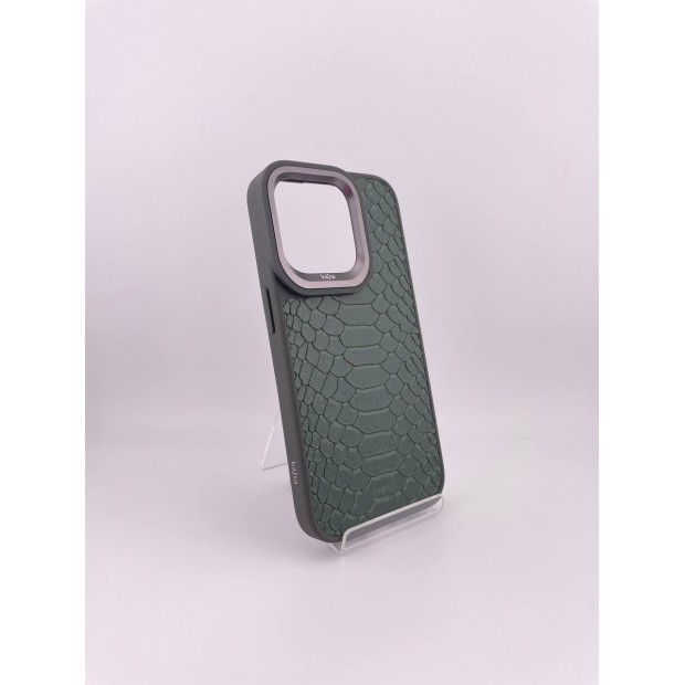 Чехол Kajsa Snake Pattern iPhone 15 Pro (Olive)