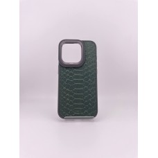 Чехол Kajsa Snake Pattern iPhone 15 Pro (Olive)