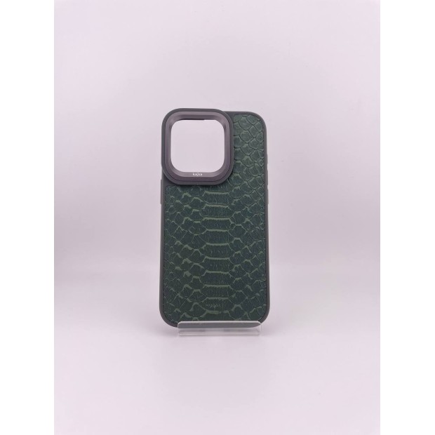 Чехол Kajsa Snake Pattern iPhone 15 Pro (Olive)