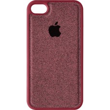 Силикон Textile Apple iPhone 4 / 4s (Бордовый)