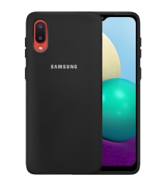Силикон Original 360 Case Logo Samsung Galaxy A02 (2021) (Чёрный)