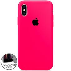 Силикон Original Round Case Apple iPhone X / XS (31) Barbie Pink