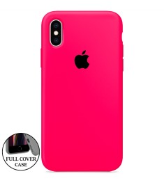 Силикон Original Round Case Apple iPhone X / XS (31) Barbie Pink