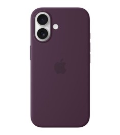 Чехол Silicone Case with MagSafe Apple iPhone 16 (Plum)