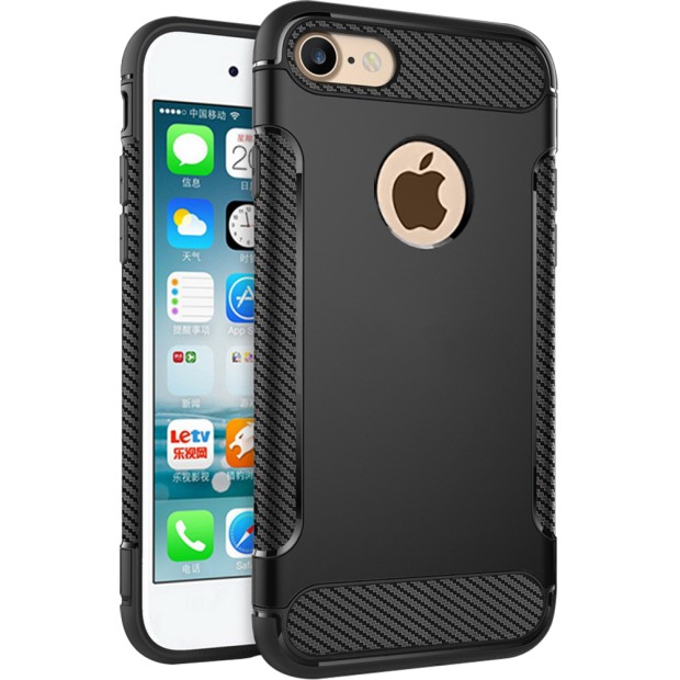Силікон Soft Carbon Apple iPhone 7/8 / SE (2020) (Чорний)