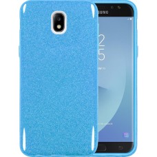 Силиконовый чехол Glitter Samsung Galaxy J7 (2017) J730 (Голубой)